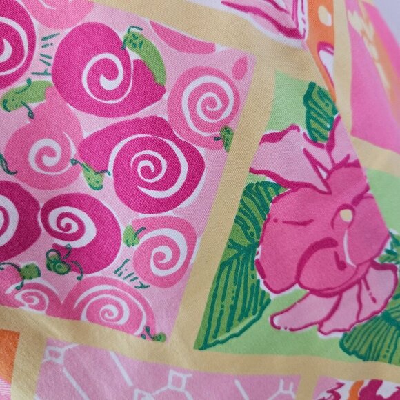 Lilly Pulitzer Diamond Sleeveless Printed Pink Patchwork Sundress Size 6 - Picture 5 of 14